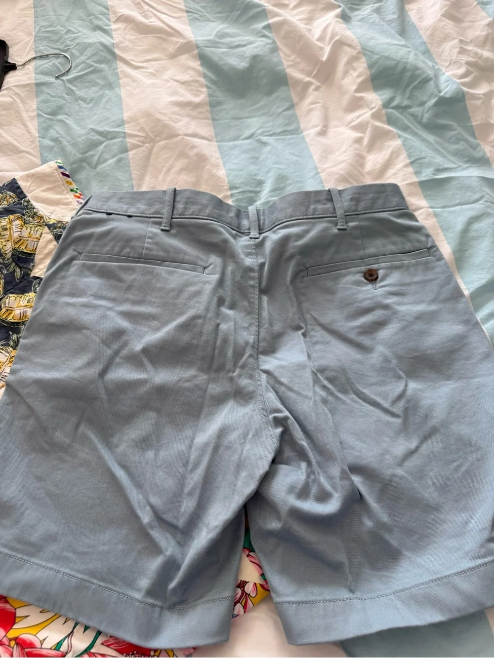 J. Crew Light Blue Flat-Front Chino Shorts